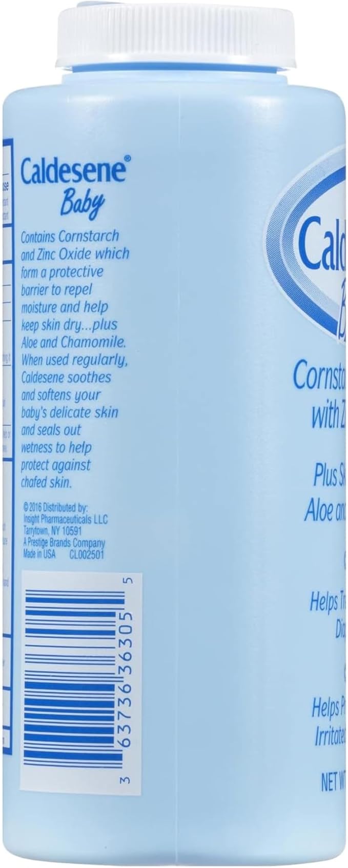 Caldesene Cornstarch Baby Powder with Zinc Oxide, Talc-Free Baby Powder, 5 Oz (4 Pack)