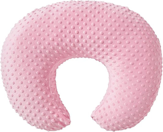Baby Nursing Pillow Cover, Nursing Pillow Slipcovers for Breastfeeding Moms, Ultra-Soft Fit Standard Infant Nursing Pillows for Infant Newborn Baby Boy Girl (Candy Pink)