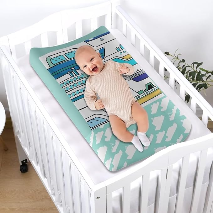 Cruise Change Pad Covers Comfortable Baby Change Pad Sheet Non Slip Change Table Covers Fit for Most Rectangular Change Pad