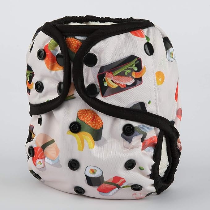Baby Diaper Cover Nappy One Size 8lbs to 36lbs (Sushi)
