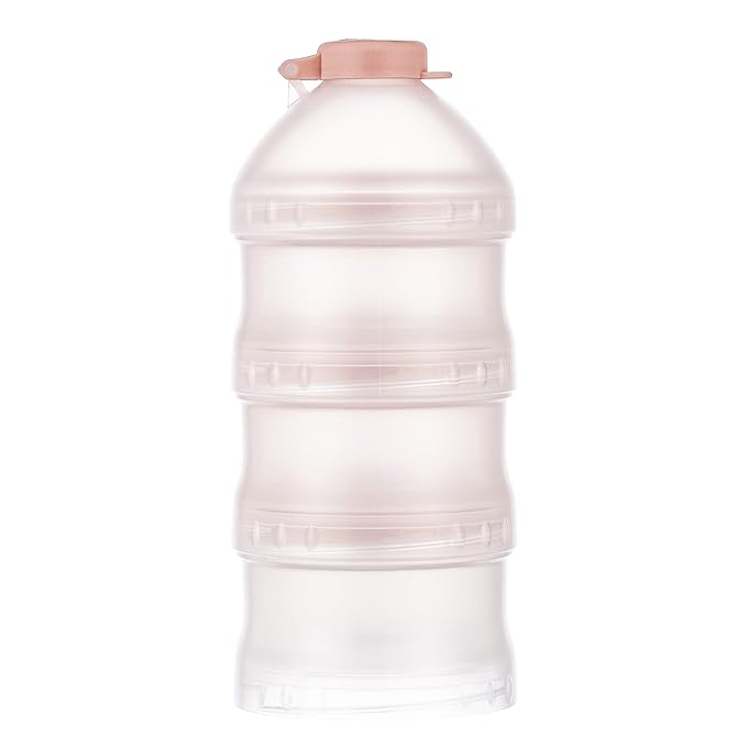 Simba Twist-Lock Stackable Milk Powder Formula Dispenser and Snack Storage Containers, Pink (BPA Free)