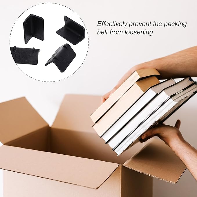 TEHAUX 100 Pcs Plastic Corner Guards 2.16X1.18X1.18 Inch Cargo Corner Protectors for Straps Edge Protection Load Securement Shipping Pallet