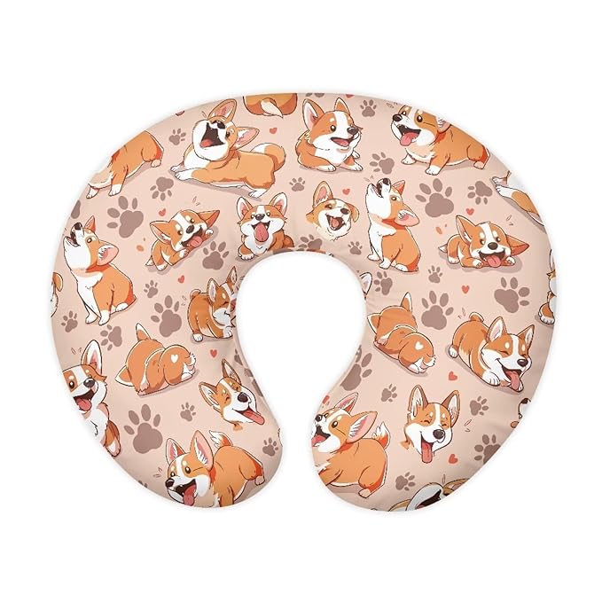 Corgi Paws Nursing Pillow Cover Fits The Original Support Pillow for Breastfeeding and Bottle Feeding Breastfeeding Pillow Slipcover for Baby Boys & Girls