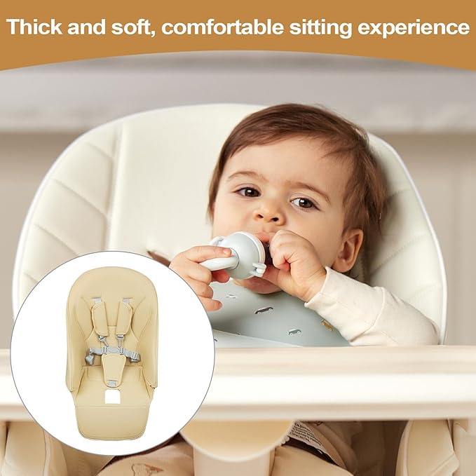 High Chair Cushion Replacement, PU Leather Baby High Chair Cover, Non-Slip Baby Dining Chair Cover Seat Padded Cushion for Pegs Pere_go, Siesta Zero3