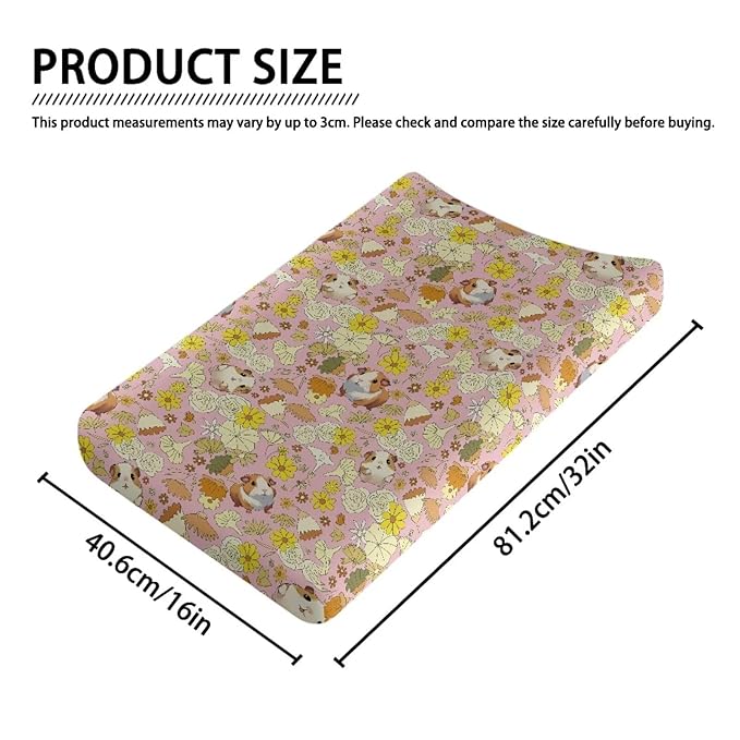Pink Space Baby Changing Pad Cover Hamster Diaper Covers for Boys Mat Sheet Cover Changing Table Covers for Boys Girls