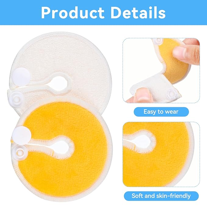 36 Packs G Tube Button Covers Feeding Tube Supplies G Tube Accessories Nursing Pads Reusable G Tube Button Pad for Kid Breastfeeding Stay Dry 3 Inch (Color Mixing)