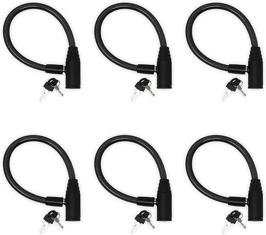 Urban August Child-Proof Refrigerator Lock for Kids & Adults - Lock for French Door Fridge and Cabinet (Small, Black, 6 Pack Keyed Alike)