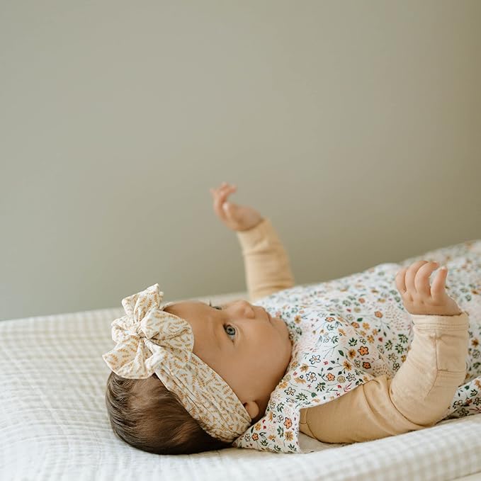 Little Unicorn Changing Pad Cover for Newborns & Infants | Soft & Breathable Muslin Fabric | Baby Diaper Changing Table Pad Cover (Tan Gingham)
