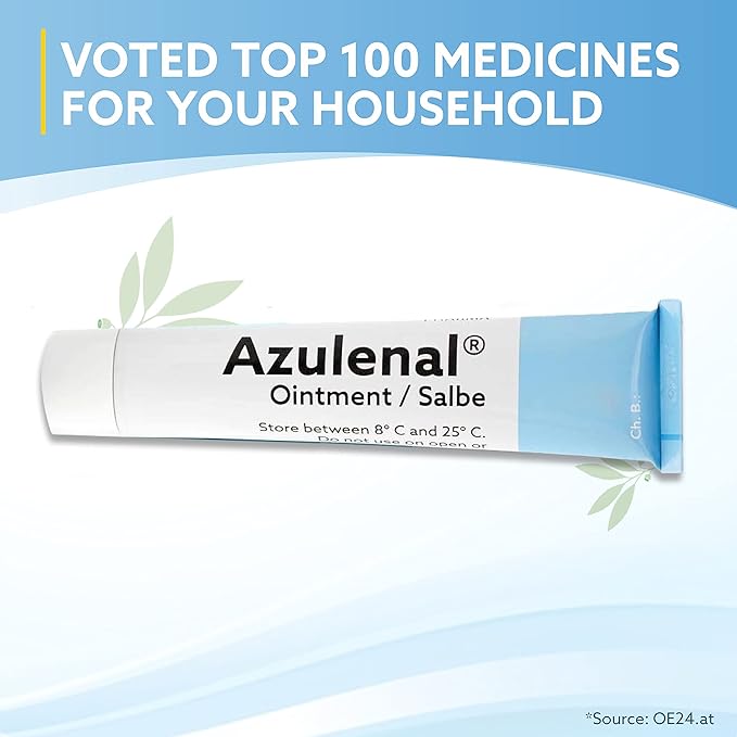 Azulenal Ointment with Guaiazulene | Ointment for Diaper Rashes Itches Cuts & Sore Nipples | Suitable for Use for Babies and Nursing Mothers | Made in Europe (1 x 50 g)