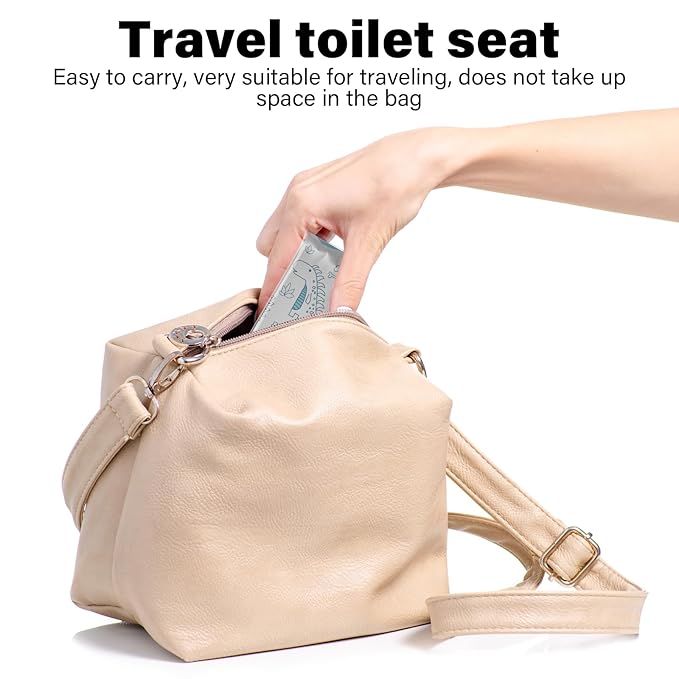 40 Pack Toilet Seat Covers Disposable for Kids Toddlers & Adults, Extra Large Waterproof Toilet Cover Individually Wrapped Travel Essential Portable Potty Training in Public Restrooms, Trip - KL & CH