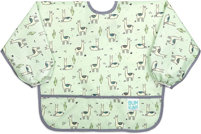 Bumkins Sleeved Bib for Girl or Boy, Baby and Toddler for 6-24 Mos
