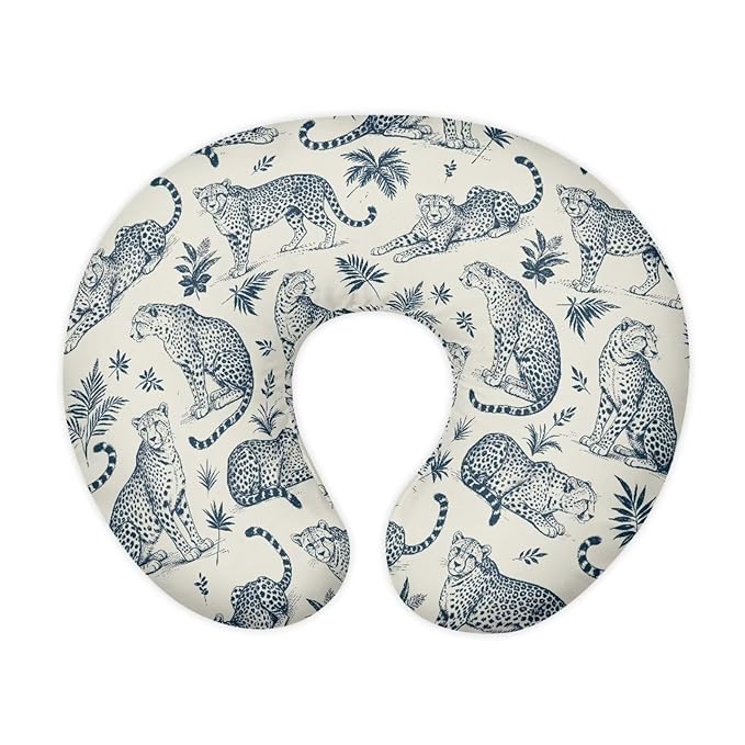 Jeiento Tiger Animal Nursing Pillow Covers Cute Animal Pattern Breastfeeding Pillow Slipcover Soft Comfort Fabric Cover for Baby Girl and Boys,Cover Only for U-Shaped Pillowcase