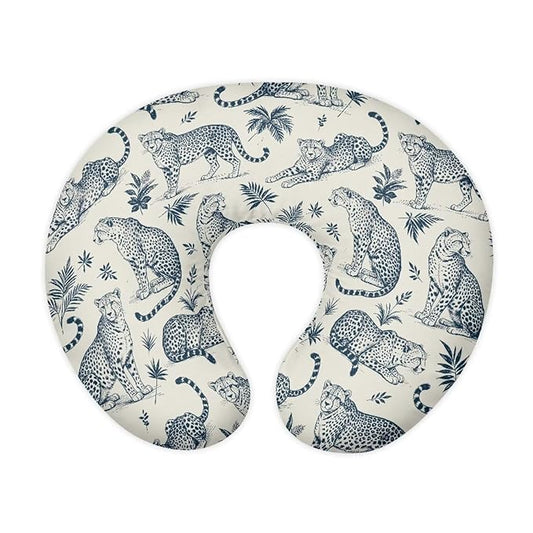 Jeiento Tiger Animal Nursing Pillow Covers Cute Animal Pattern Breastfeeding Pillow Slipcover Soft Comfort Fabric Cover for Baby Girl and Boys,Cover Only for U-Shaped Pillowcase