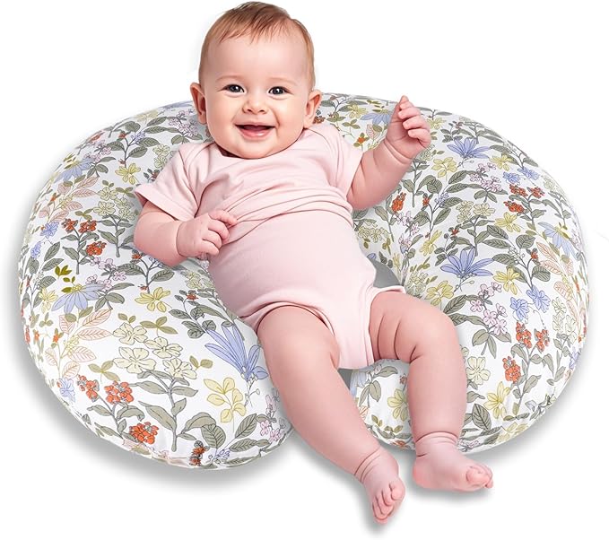 x-vesolje Nursing Pillow, Breastfeeding Pillow with Removable Cover, Ergonomic Breast Feeding Pillow, Baby Feeding Support Pillow for Mom Easier Breastfeeding- Original Size/Flower