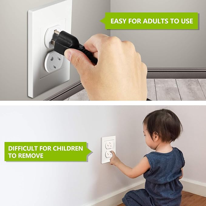Outlet Covers (35 Pack) Child Proof Outlet Plug Covers Self-Closing Baby Proofing Outlet Protectors Upgraded Adhesive Design Safety Electrical Socket Caps