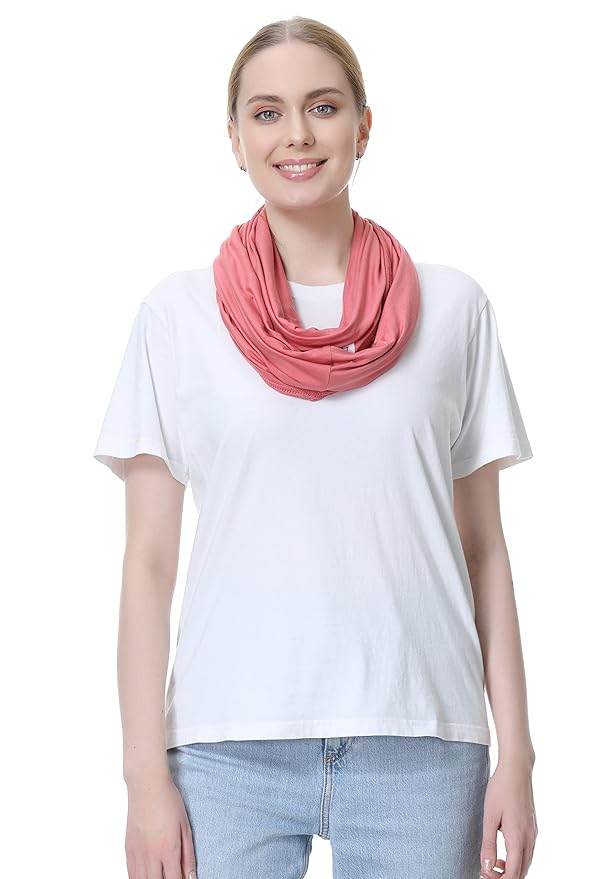 NeoTech Care Baby Nursing Cover Breastfeeding Scarf | Soft Fabric (Pink)