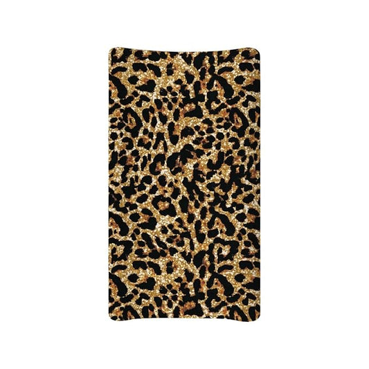 ZDCUSTOM Brown Leopard Changing Pad Cover for Baby Boys Girls, Diaper Change Table Pad Covers, Soft Breathable Fitted Diaper Changing Table Pad Sheets