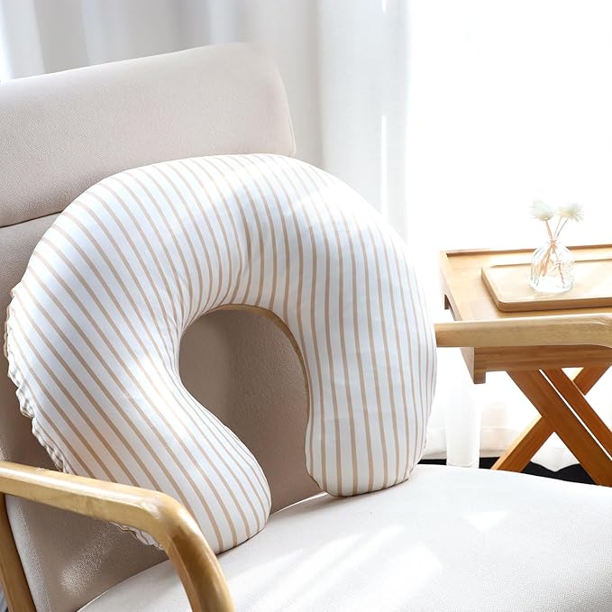 Nursing Pillow Cover 1 Pack, Removable Nursing Pillow Cover for Breastfeeding Pillows, Super Soft Comfortable Slipcover for Boy and Girls, Light Brown