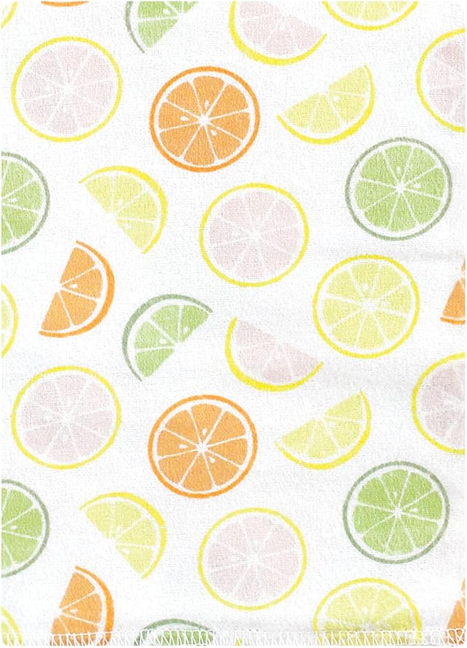 Hudson Baby Unisex Baby Cotton Flannel Burp Cloths Bundle, Citrus Orange, One Size