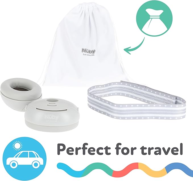Nuby Soft Sounds Noise-Canceling Earmuffs with Travel Case