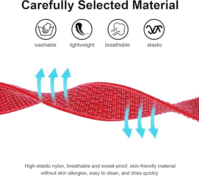 Bracelet for Kids, Protective Cover with Nylon Wristband, Anti Lost GPS Trackers Case Cover Elastic Watch Band for Toddlers Girls Boys Elders(Red)
