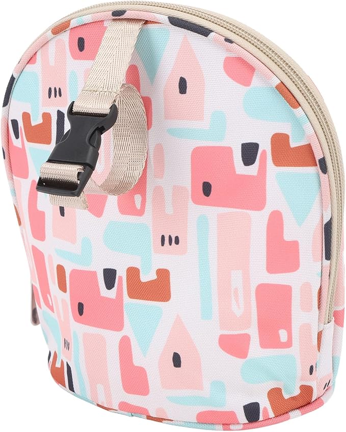 Baby Bottle Cooler Tote Bags, Cute Pink Insulated Breastmilk Cooler Bag with USB Charging,Travel Baby Bottle Holder Tote Car Bottle Warmer Water Warming Bag