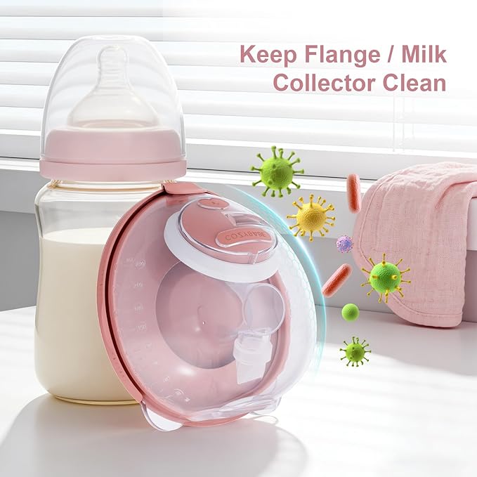 Two Sets Compatible with Medela Breast Pump Replacement Parts Only 2pcs Double-Sealed Collector + 2pcs 24mm Flange Set