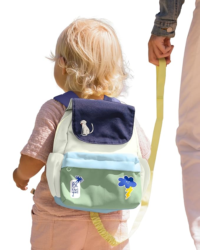 Goldbug Adventure Backpack + Safety Harness for Toddlers - Blue