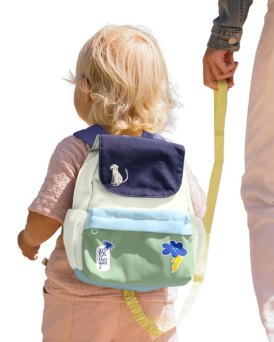 Goldbug Adventure Backpack + Safety Harness for Toddlers - Blue