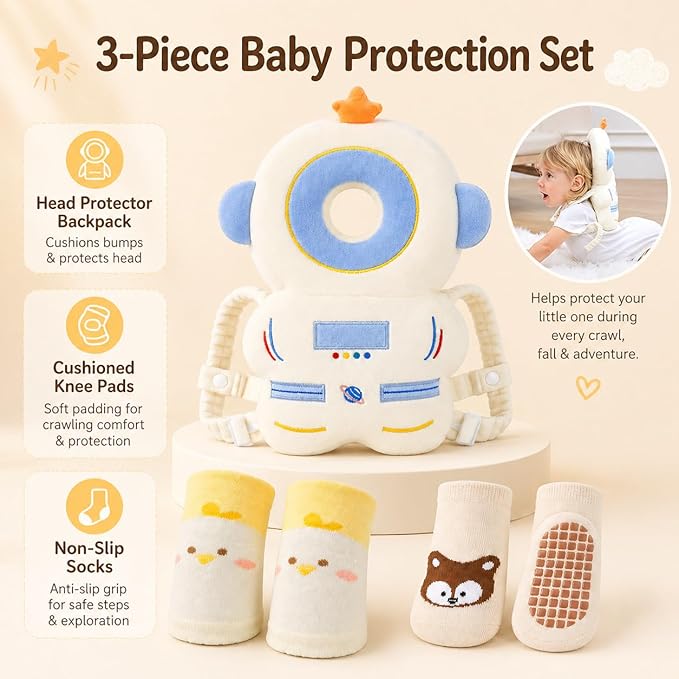 Baby Walker Head Protector BackpackToddler Adjustable Baby Head Protection Backpack (Style H)