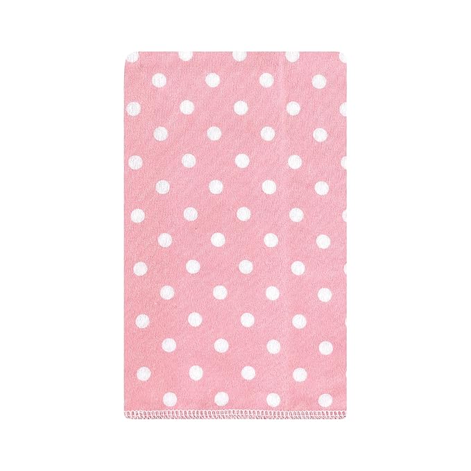 Hudson Baby Unisex Baby Cotton Flannel Burp Cloths, Pink Tulips, One Size