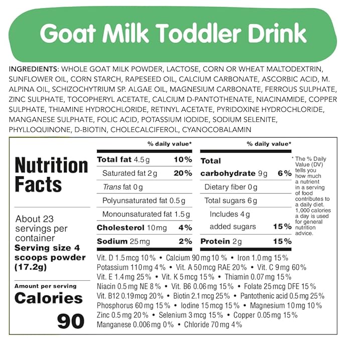 Holle Goat Milk Toddler Drink Stage 3, 14.1 Oz Powder, 6 Pack, For 12+ Months, European Whole Goat Milk, Non-GMO, No Palm Oil, DHA, Iron & Zinc, Clean Label Certified, Made in Germany