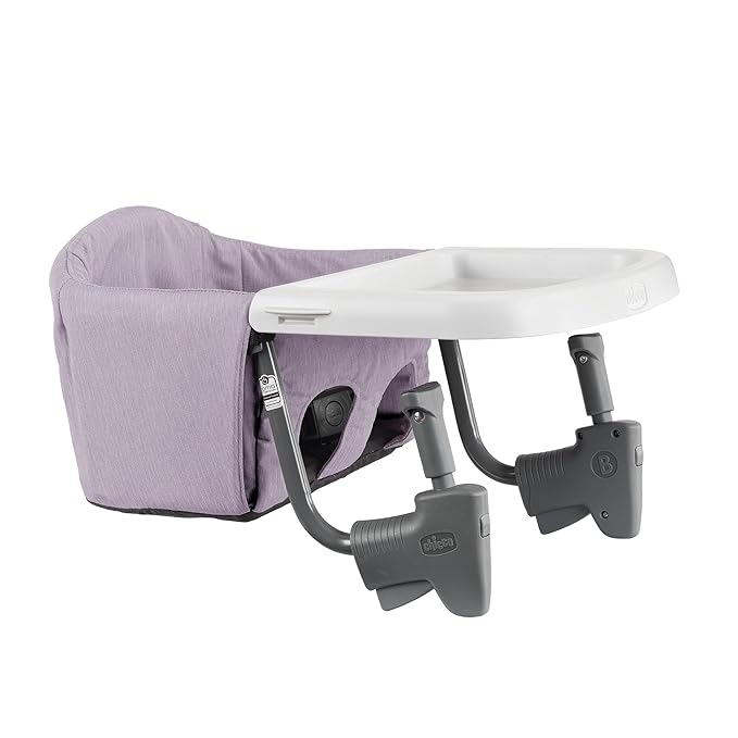 Chicco FastLock Go Hook-On High Chair with Carry Bag, Portable High Chair for Babies and Toddlers, Sets up in Seconds, Lupine/Purple