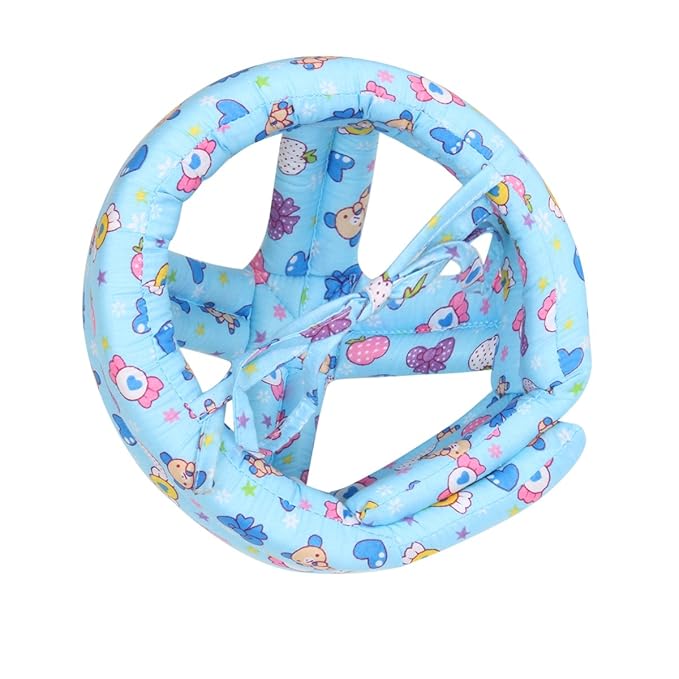 FLYPARTY Adjustable Infant Baby Toddler Protective Hat Helmet Safety Cap (Blue Sweets)
