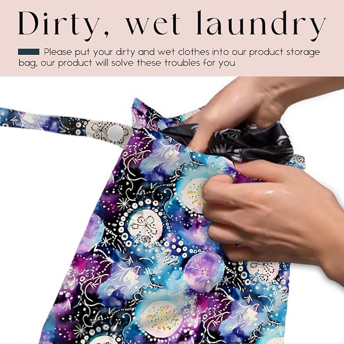 Wet Bag for Swimsuit, Beach Travel Essentials Wet Dry Bag, for Sunscreen Toiletry Dirty Clothes Yoga Gym Diaper, Friends Summer Beach Vacation Gifts. Jellyfish colorful