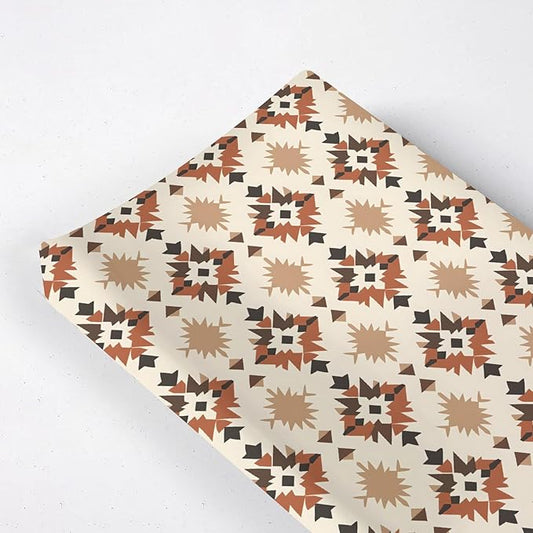 Native American Geometric Pattern Baby Changing Pad Cover, Unisex Western Tribal Nursery Diaper Changing Table Pad Mat Sheet for Boys Girls-16x32