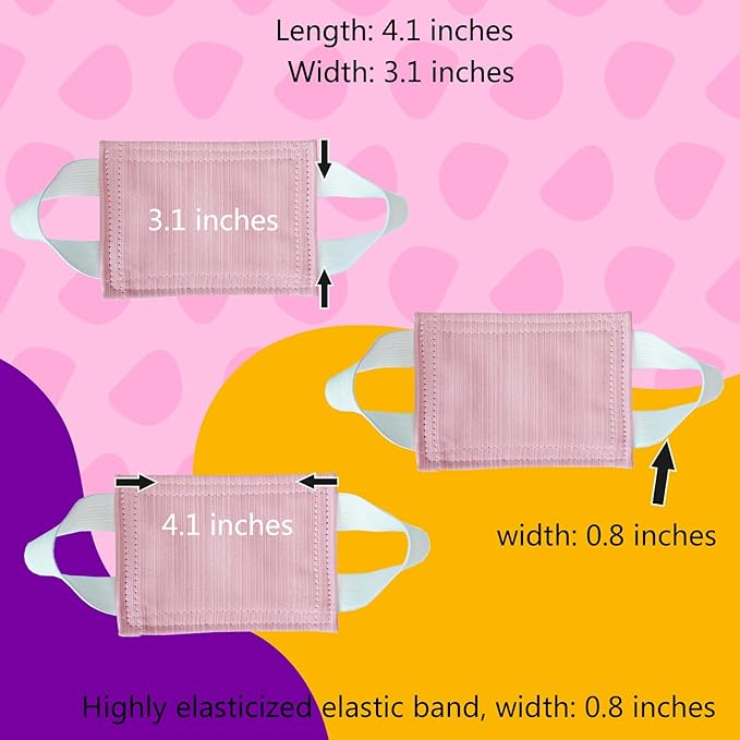 Baby Proof Door Silencer & Cloth Latch Cover, Quiet Close Anti-Slam Pads to Prevent Slamming and Accidental Locking, for Nursery and Toddler Safety (3, Pink, 4.1 * 3.1 inches)
