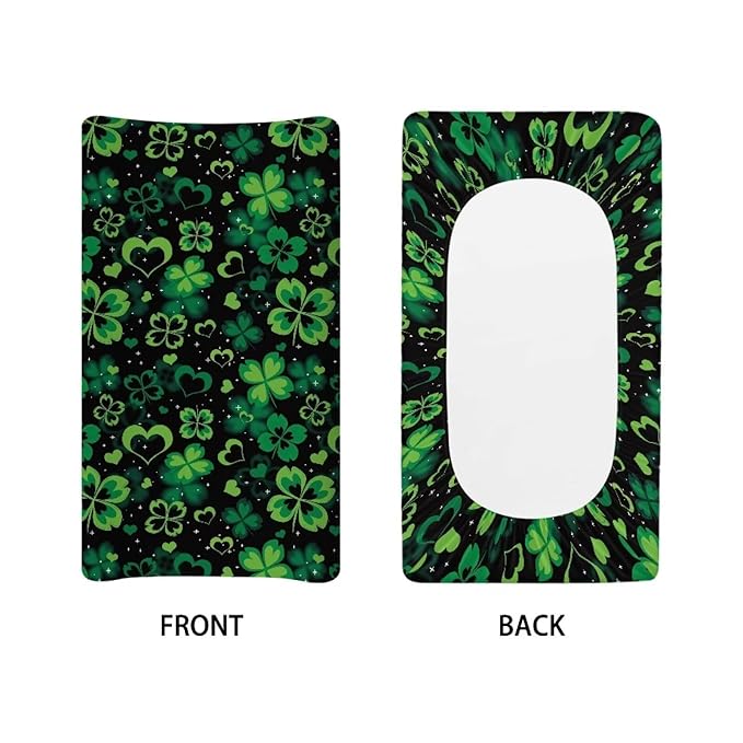 St Patrick's Day Baby Girl Changing Pad Cover Boys Diaper Change Table Sheet Cover Stretchy Changing Table Covers Soft Breathable