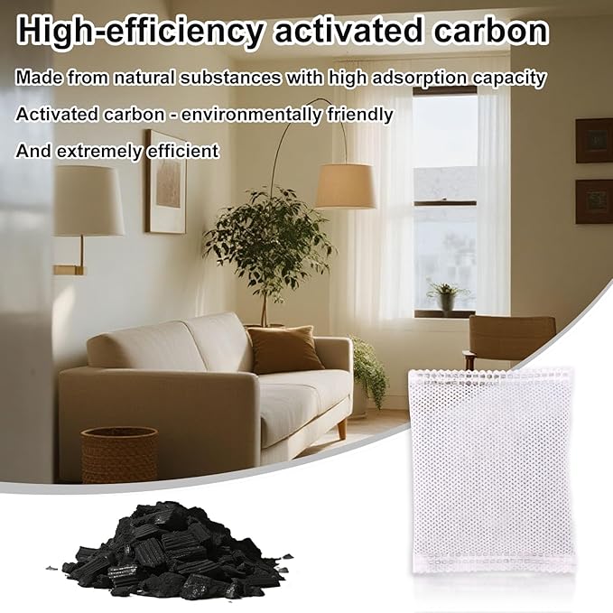 12pcs Carbon Filter Refills for Diaper Genie, Activated Charcoal Smell Absorbing Deodorizer Complete Bulk for Playtex Diaper Genie Cans Closets & Shoe Cabinets (20g)