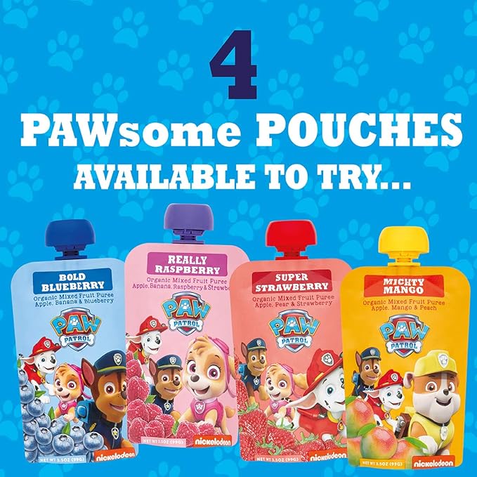 Paw Patrol Super Strawberry Organic Mixed Fruit Squeeze Pouch, 3.5 Ounce (Pack of 10)