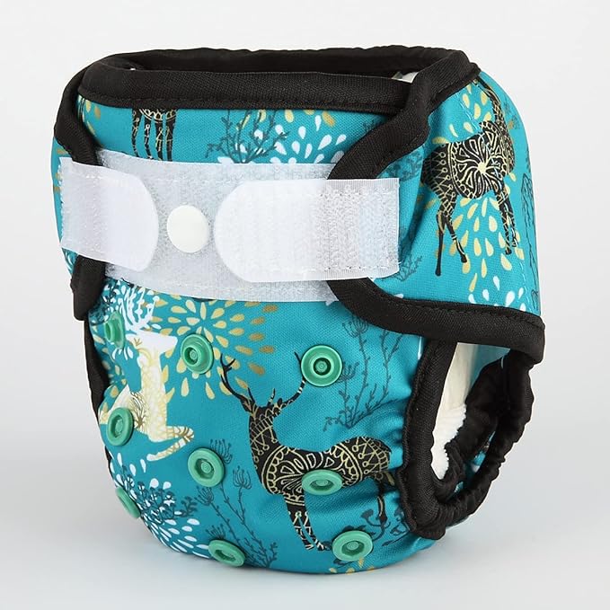 Newborn Diaper Cover with Snap and Loop, PUL Material, 1 Count