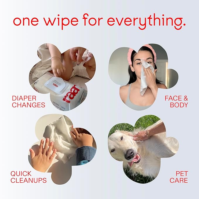 Raan, 100% Cotton TRAVEL PACK Baby & Toddler Wipes, Unbleached, 99% Purified Water, Unscented, EWG verified, Made for Sensitive Skin, Extra Soft and Durable, 12 PACK, 120 Count