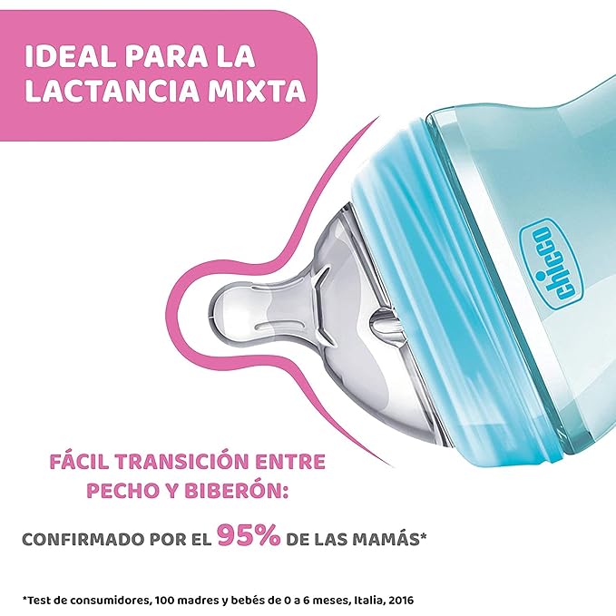 Natural Feeling Chicco Baby Bottle 150ml 0Mesi + Bimbo