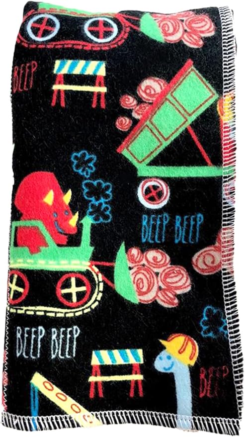 Infant Burping Cloth, Burp Cloths for Baby Boy or Girl, Soft and Absorbent - Cotton Reusable Spit Up Rags, XLarge, 1 Count (Dinosaur Construction)