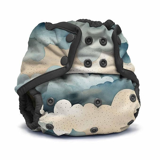 Kanga Care Rumparooz Double Leg Gusset Reusable Cloth Diaper Cover One Size Snap | Thunder Puff 6-35 lbs