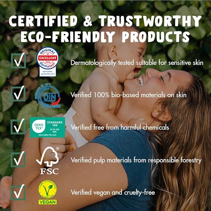 Eco by Naty Baby Diapers - Plant-Based Eco-Friendly Diapers, Great for Baby Sensitive Skin and Helps Prevent Leaking (Size 4, 156 Count)