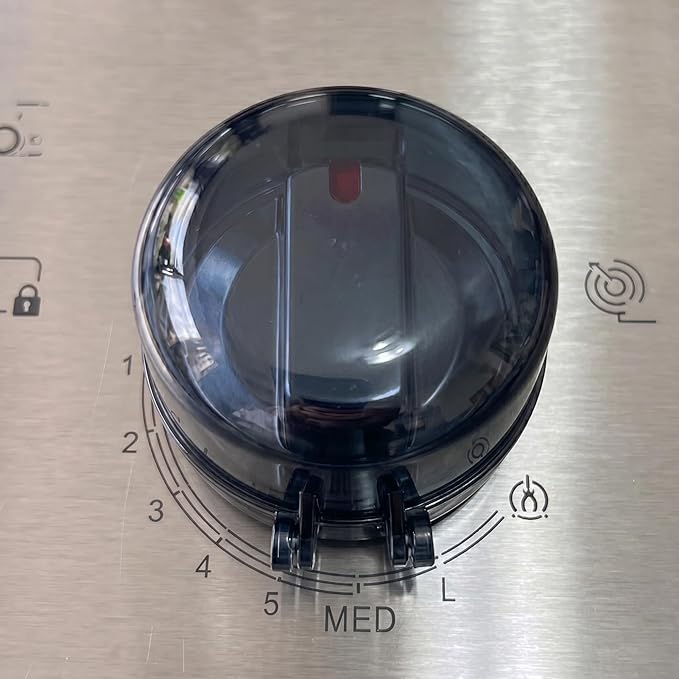 Stove Knob Safety Covers, V0-Grade Flame Retardant & Heat-Resistant, Universal Gas Knob Locks for Kitchen Stove & Oven, Oven Door Lock for Child Safety, Black (5 Covers + 1 Lock)