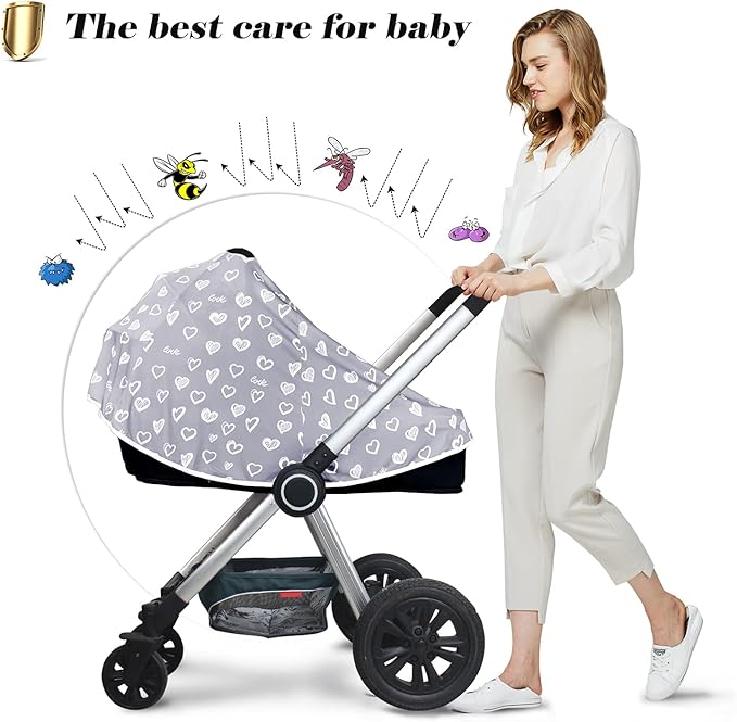 Baby Nursing Cover & Nursing Poncho - Multi Use Cover for Baby Car Seat Canopy, Shopping Cart Cover, Stroller Cover