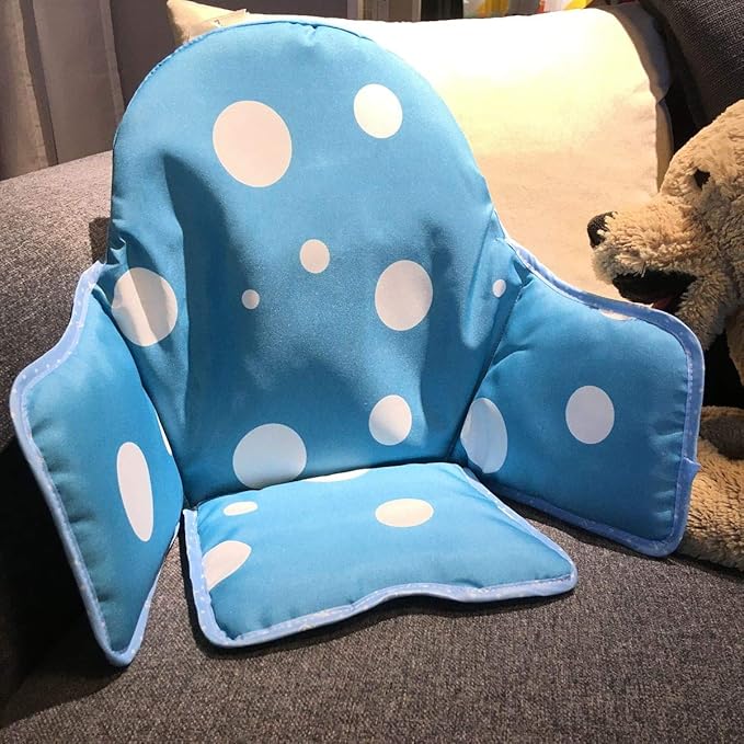 ZARPMA Highchair Cushion for IKEA Antilop High Chair, New Version Baby Highchair Seat Covers, More Thick, Washable Foldable, Child Chair Insert Mat Padding (Blue)