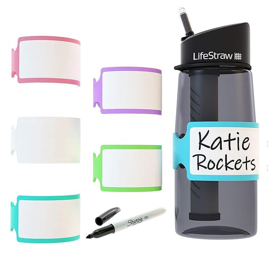Pumpkin Doodle Permanent Write-on Labels for Bottles/Sippy Cups/Food Containers 6pcs (Multi-Pack)